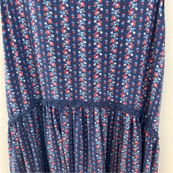 Matilda Jane Beyond the Horizon Blue Floral Racerback Tank Top, Size Medium - Picture 5 of 9